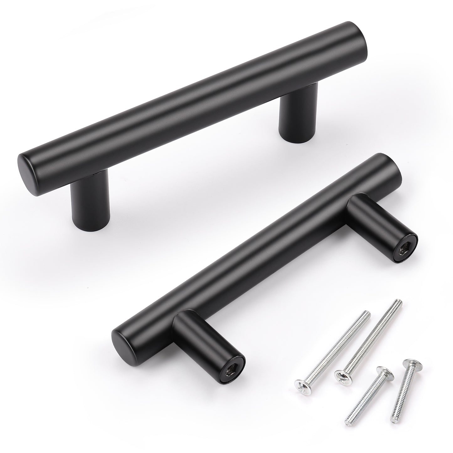 KNOBWELL Matte Black Stainless Steel Kitchen Cabinet Pulls- PD3383HBK