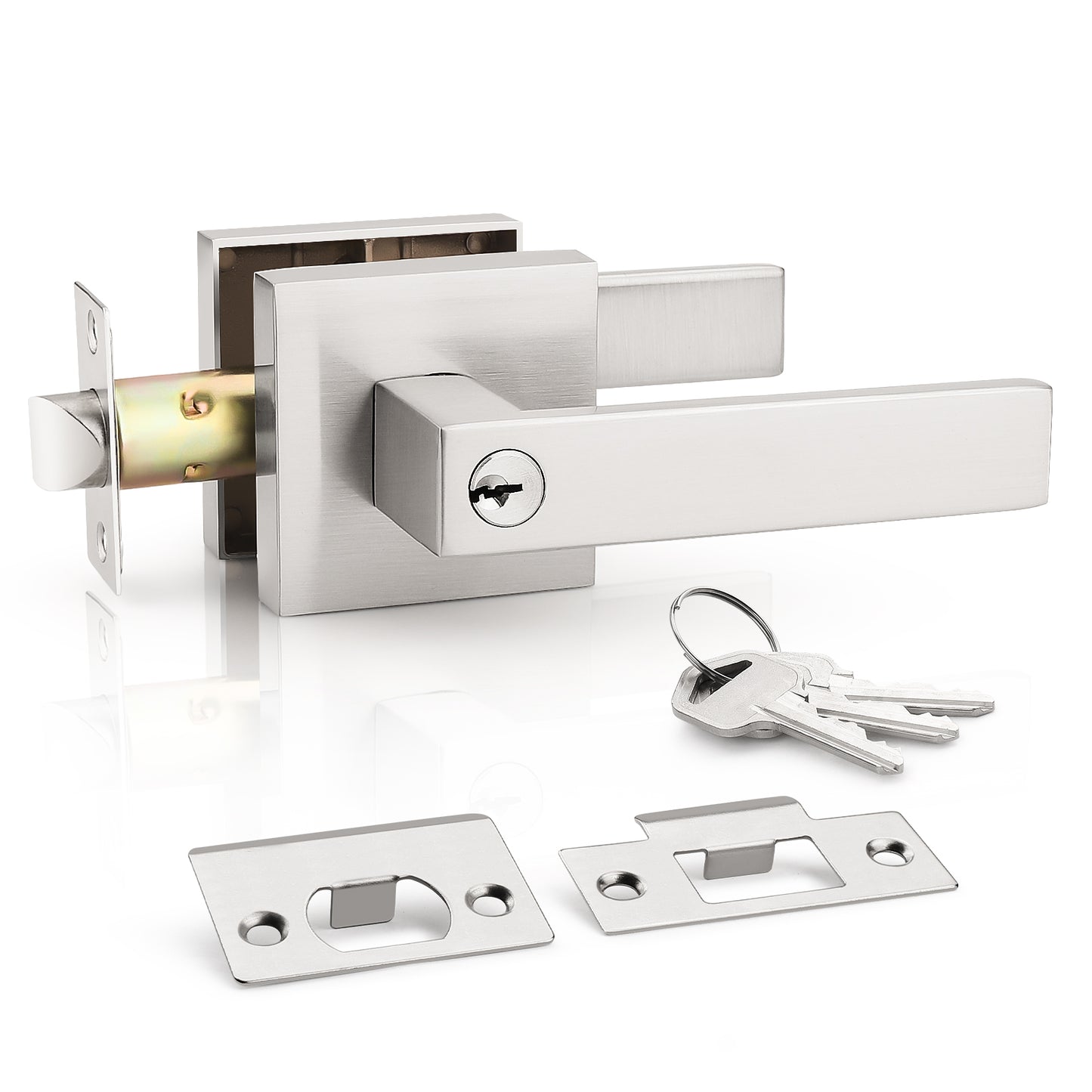 KNOBWELL Craftsman Style Privacy/Passage/Dummy/Keyed Entry Door Handles-DL01