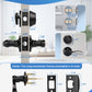 KNOBWELL Colonial Wave Keyed Entry Door Lever Set with Cylinder Deadbolt for Front Doors- DL12061ET101