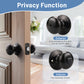 KNOBWELL Contemporary Black Privacy Door Knob With Lock for Interior Doors