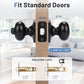 KNOBWELL Contemporary Black Privacy Door Knob With Lock for Interior Doors