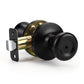 KNOBWELL Matte Black Tulip Round Shape Indoor Door Knobs - DL576BK