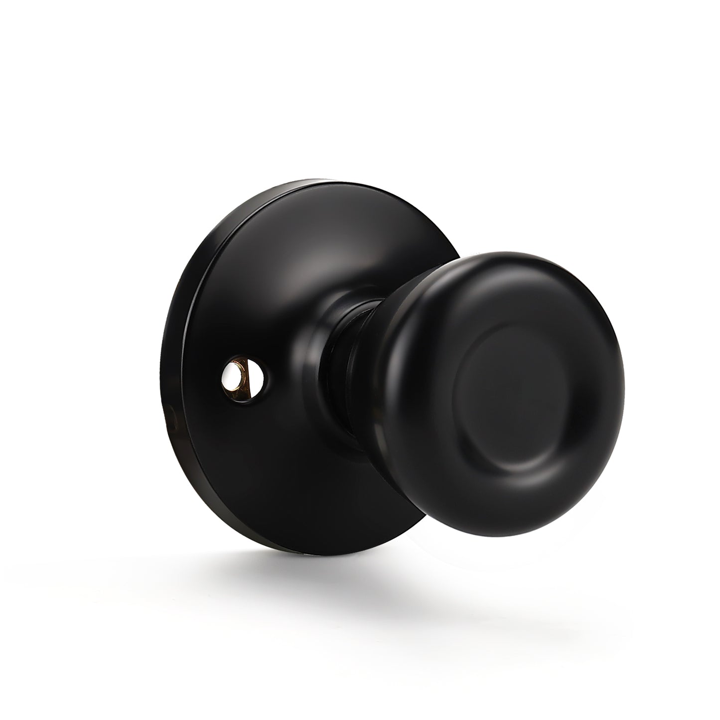 KNOBWELL Matte Black Tulip Round Shape Indoor Door Knobs - DL576BK
