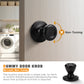 KNOBWELL Matte Black Tulip Round Shape Indoor Door Knobs - DL576BK