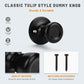 KNOBWELL Matte Black Tulip Round Shape Indoor Door Knobs - DL576BK