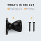 KNOBWELL Matte Black Tulip Round Shape Indoor Door Knobs - DL576BK