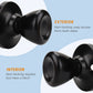 KNOBWELL Matte Black Tulip Round Shape Indoor Door Knobs - DL576BK