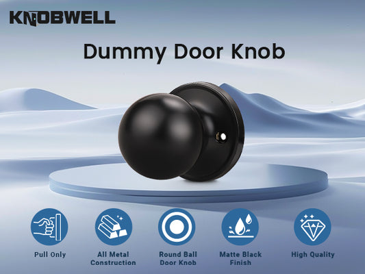 KNOBWELL Decorative Round Ball Single Dummy Interior Door Knobs