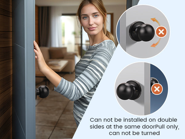 KNOBWELL Decorative Round Ball Single Dummy Interior Door Knobs