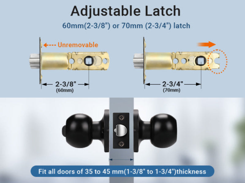 KNOBWELL Round Ball Keyed Alike Multiple Door Locks With Same Key For Front Door