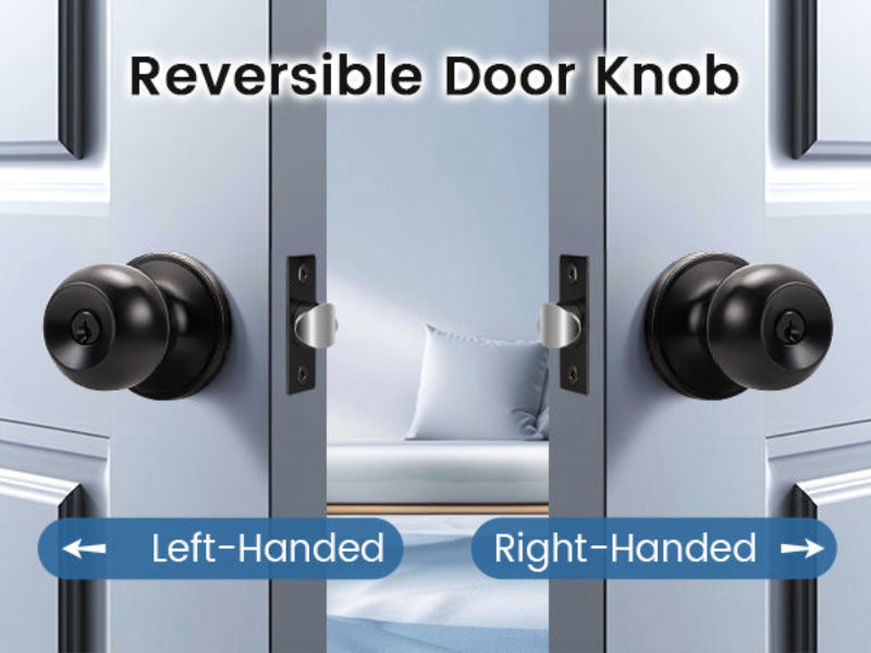 KNOBWELL Round Ball Keyed Alike Multiple Door Locks With Same Key For Front Door