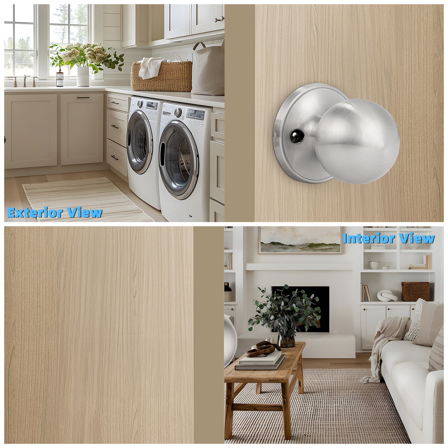 KNOBWELL Decorative Round Ball Single Dummy Interior Door Knobs