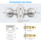 KNOBWELL Most Cost-Effective Round Ball Keyed Entry Door Knobs With Lock and Different Keys