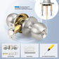 KNOBWELL Most Cost-Effective Round Ball Keyed Entry Door Knobs With Lock and Different Keys