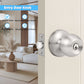 KNOBWELL Round Ball Best Heavy Duty Keyed Entry Front Door Knobs With Lock (Keyed Alike)