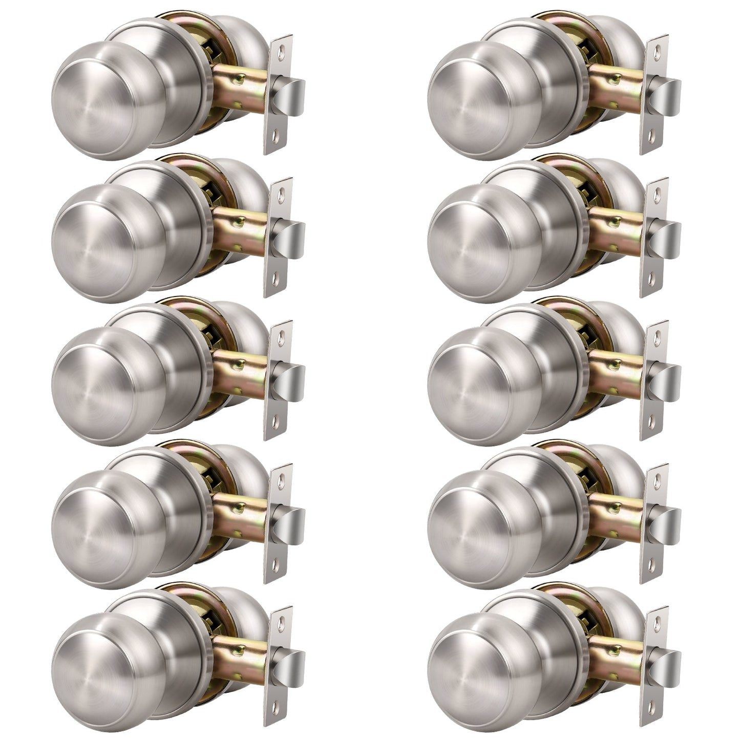 Round Push Button Privacy Door Knobs - DL609