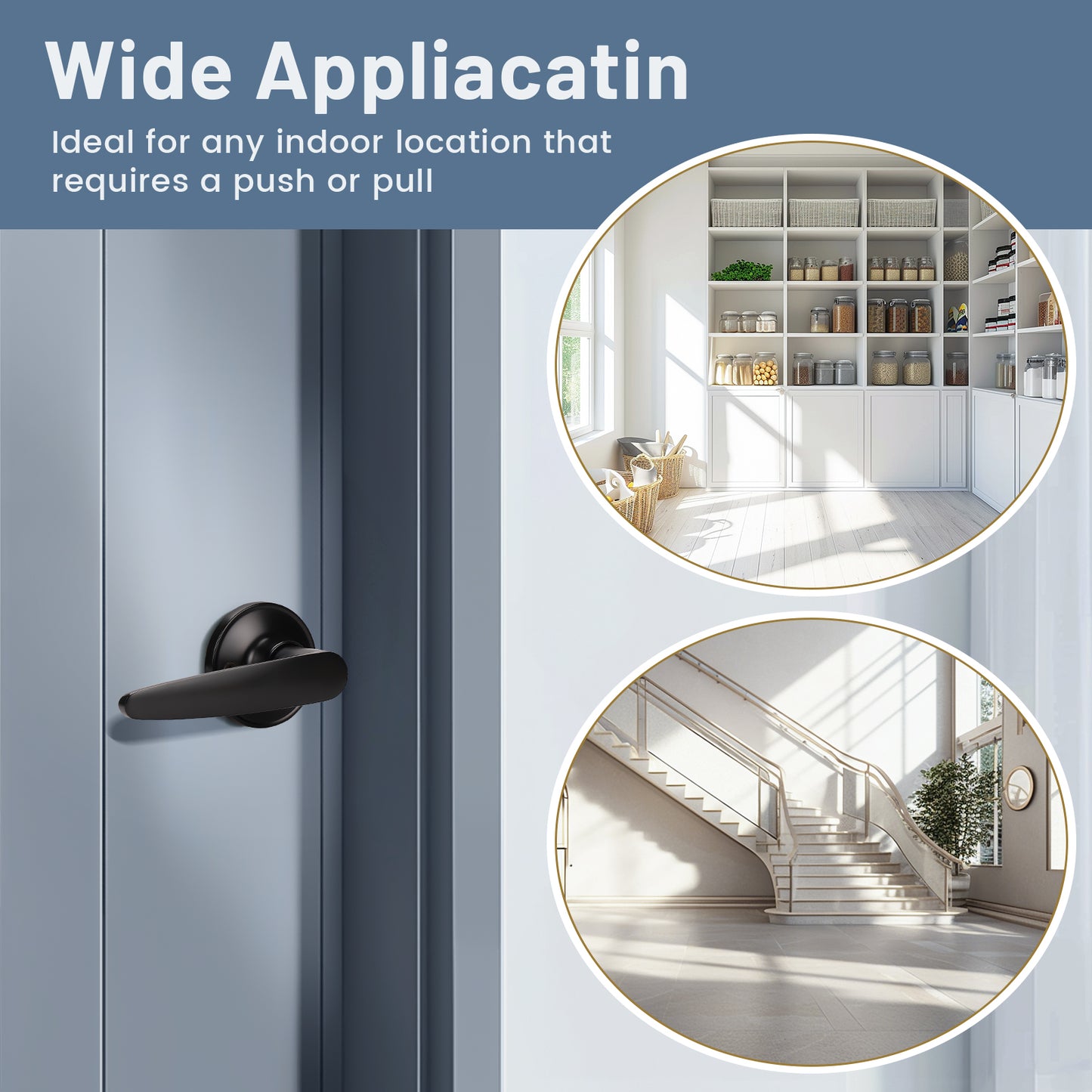 KNOBWELL Minimalist Single Dummy Door Levers (Pull Only) for interior doors- DL815DM