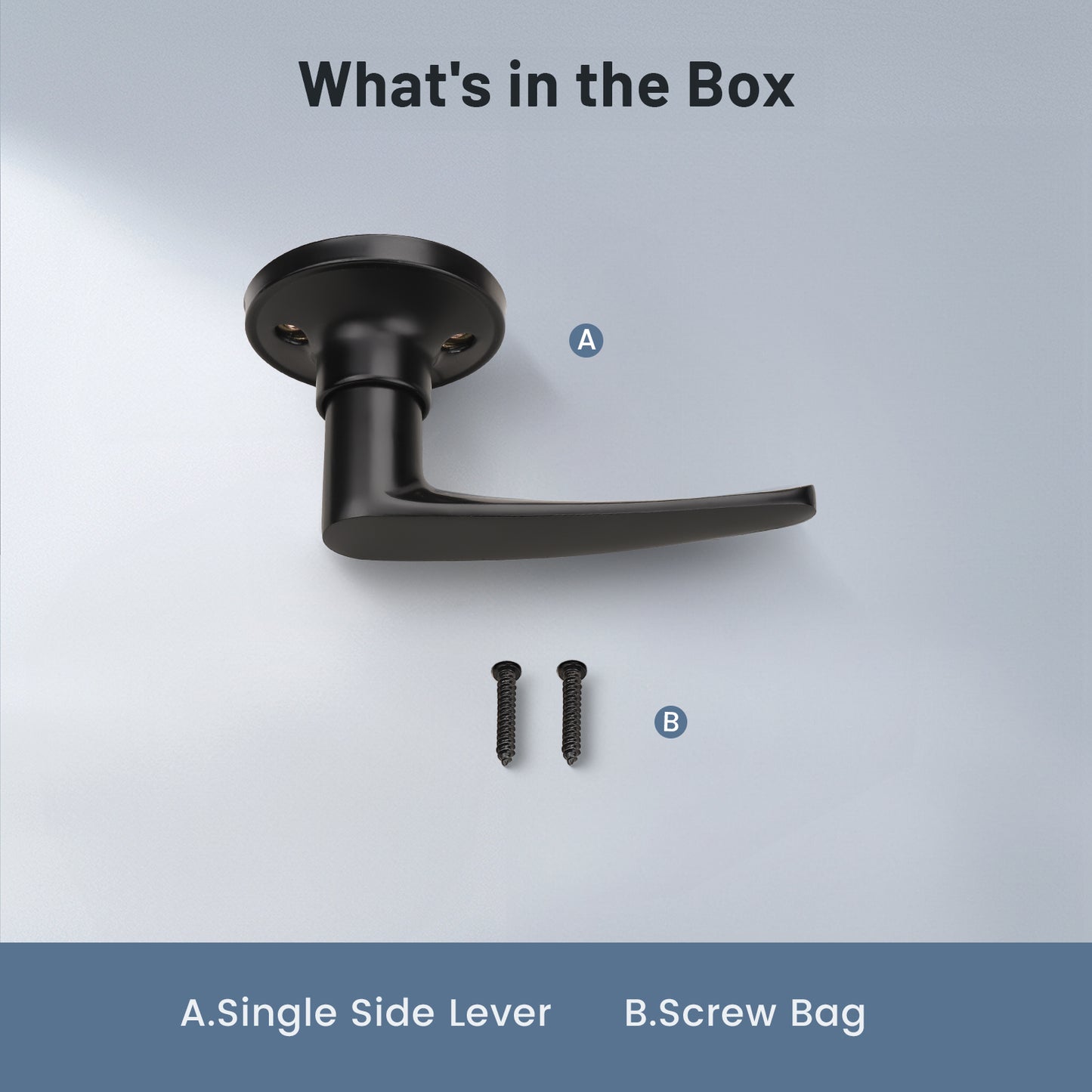 KNOBWELL Minimalist Single Dummy Door Levers (Pull Only) for interior doors- DL815DM
