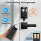 KNOBWELL Fingerprint Door Lock with Lever Handle, Keyless Entry Door Lock, Black Keypad Door Lock with Handle