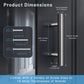 KNOBWELL Stainless Steel Modern Cabinet Handles for Kitchen Cupboards/Drawers-PD201HSS