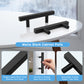 KNOBWELL Matte Black Stainless Steel Cabinet Handles for Bath/Bedroom-PDDJ16HBK
