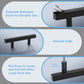 KNOBWELL Matte Black Stainless Steel Cabinet Handles for Bath/Bedroom-PDDJ16HBK