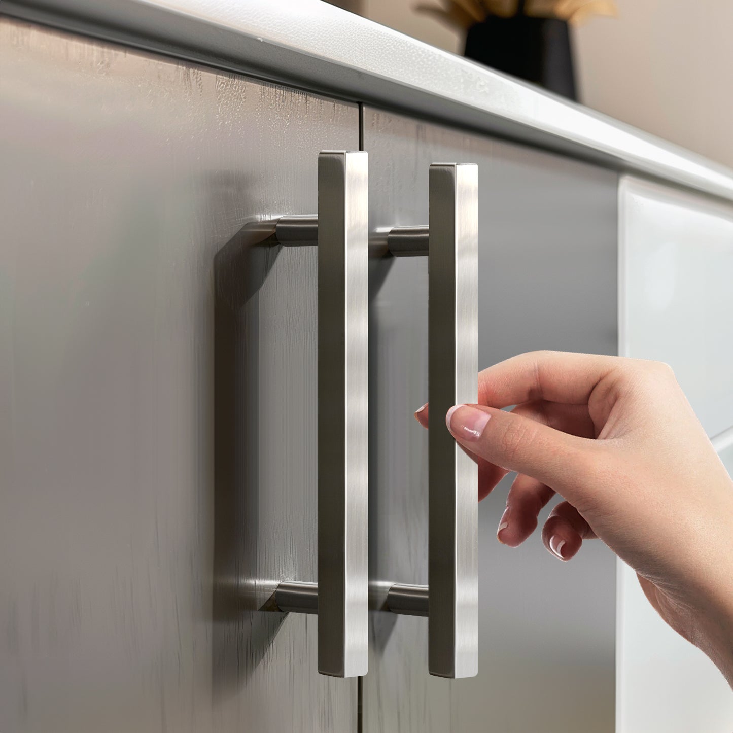 KNOBWELL Stainless Steel Kitchen Cabinet Handles Drawer Pulls - PDDJ16HSS