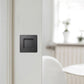 Square Black Flush Pull for Kitchen Cabinet, Sliding Closet and Drawer Finger Pull - Diameter for 2-3/4" and 2" - MH009BK