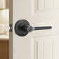 Classic Round Push Button Privacy Door Levers - DL1637BK