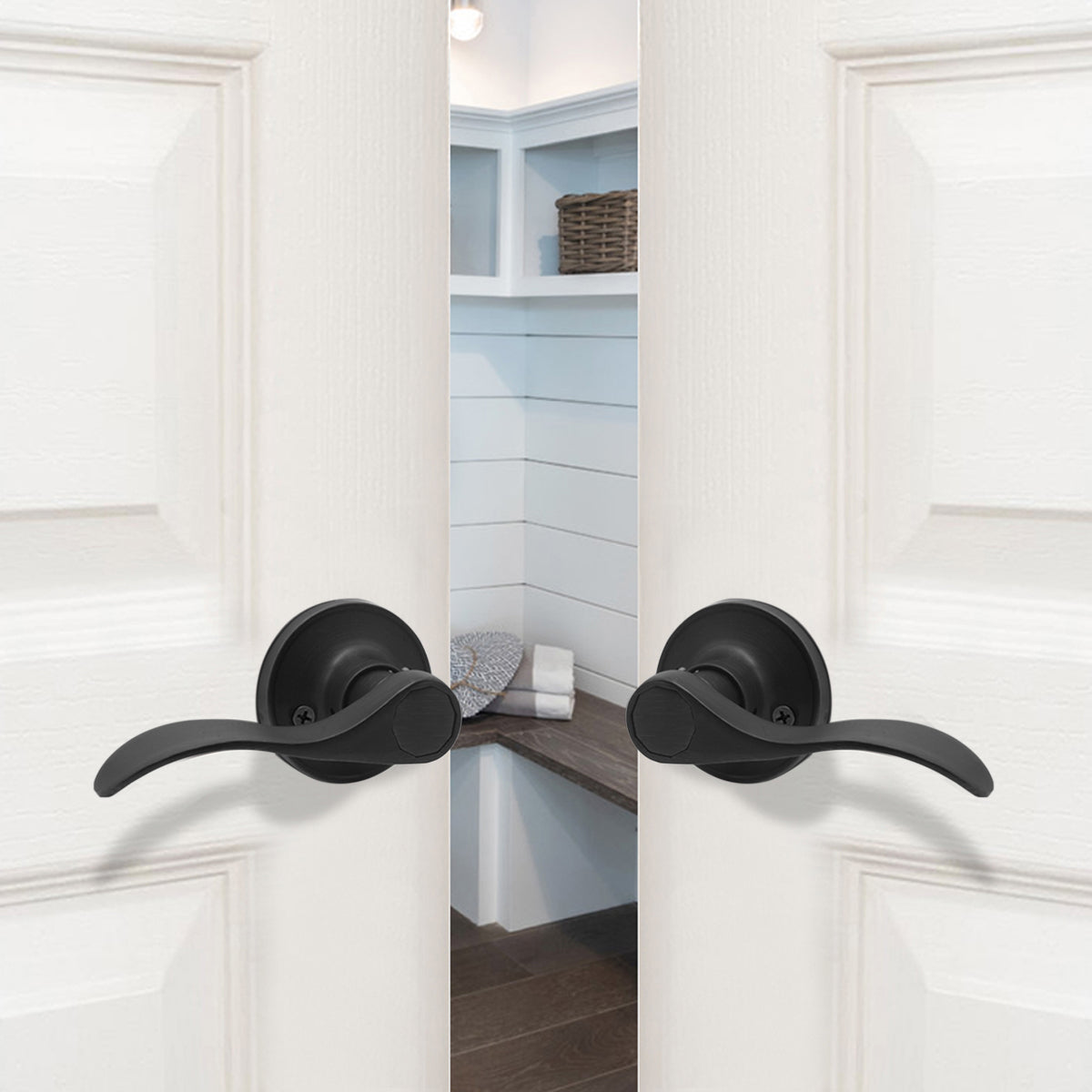 Right+Left Handling Colonial Style Single Dummy Door Lever Sets (Pull Only) - DL12061DMRL