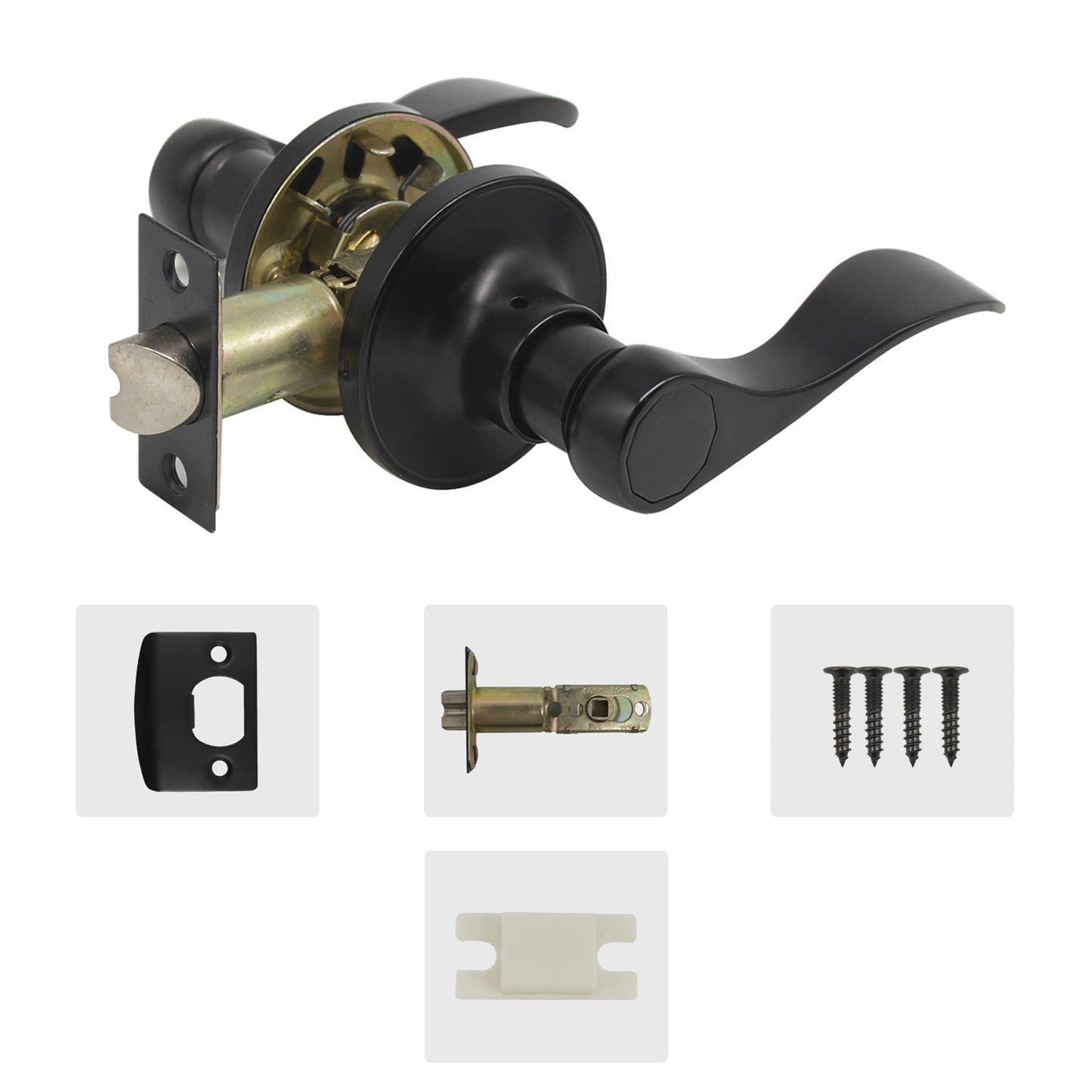 Colonial Style Passage Door Levers (No Lock) - DL12061PS