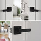 KNOBWELL Matte Black Heavy Duty Privacy Door Levers for Bed and Bath- DL03SBKBK