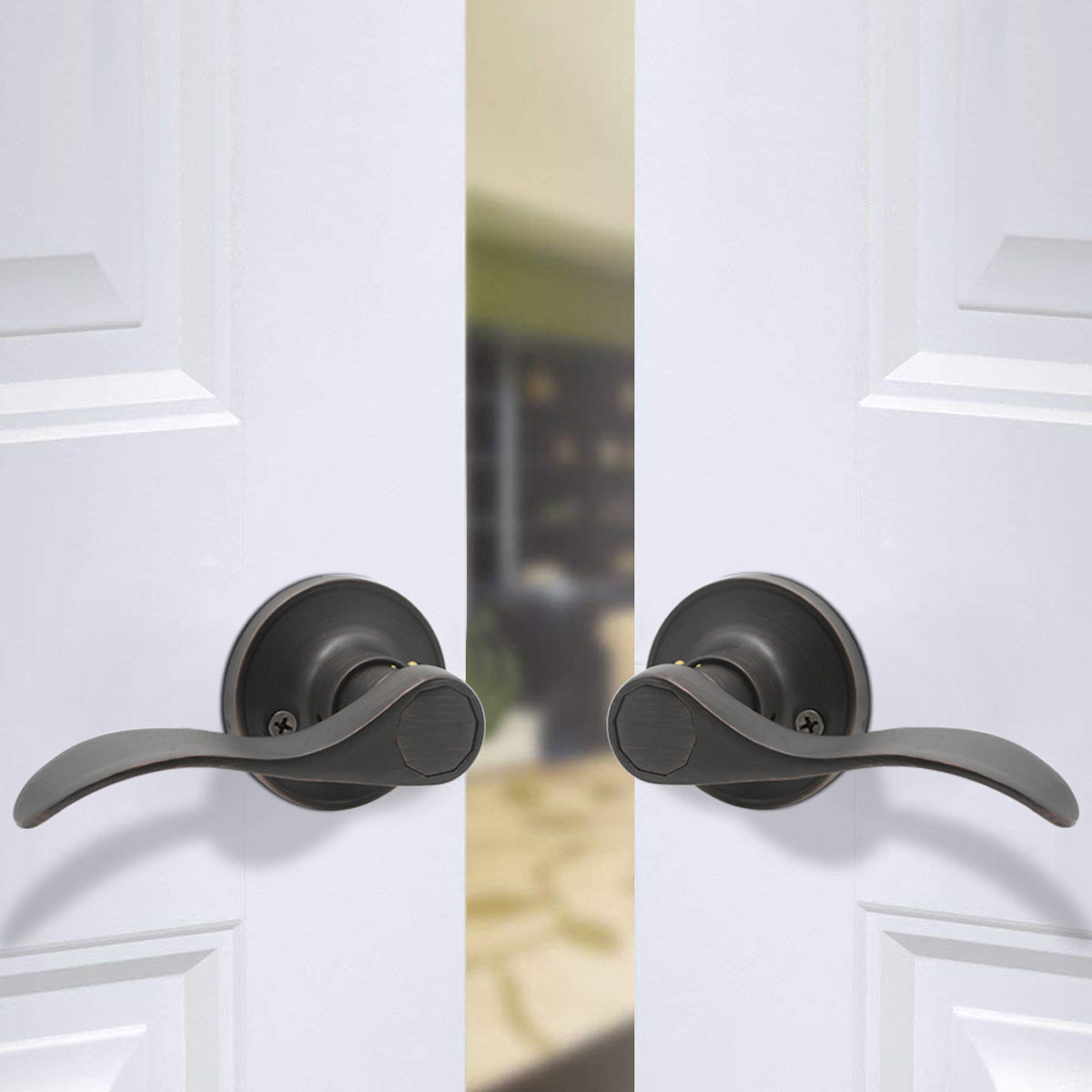 Right+Left Handling Colonial Style Single Dummy Door Lever Sets (Pull Only) - DL12061DMRL
