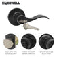 Double Keyed Colonial Wave Style Exterior Entrance Door Handle Set with Cylinder Deadbolt - DL12061ET102