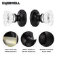 Modern Crystal Privacy Door Knobs with Classic Round Rosette - DLC20BK
