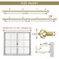 Adjustable Curtain Rod Length from 43 to 51 Inch, with Twisted Cage Finials