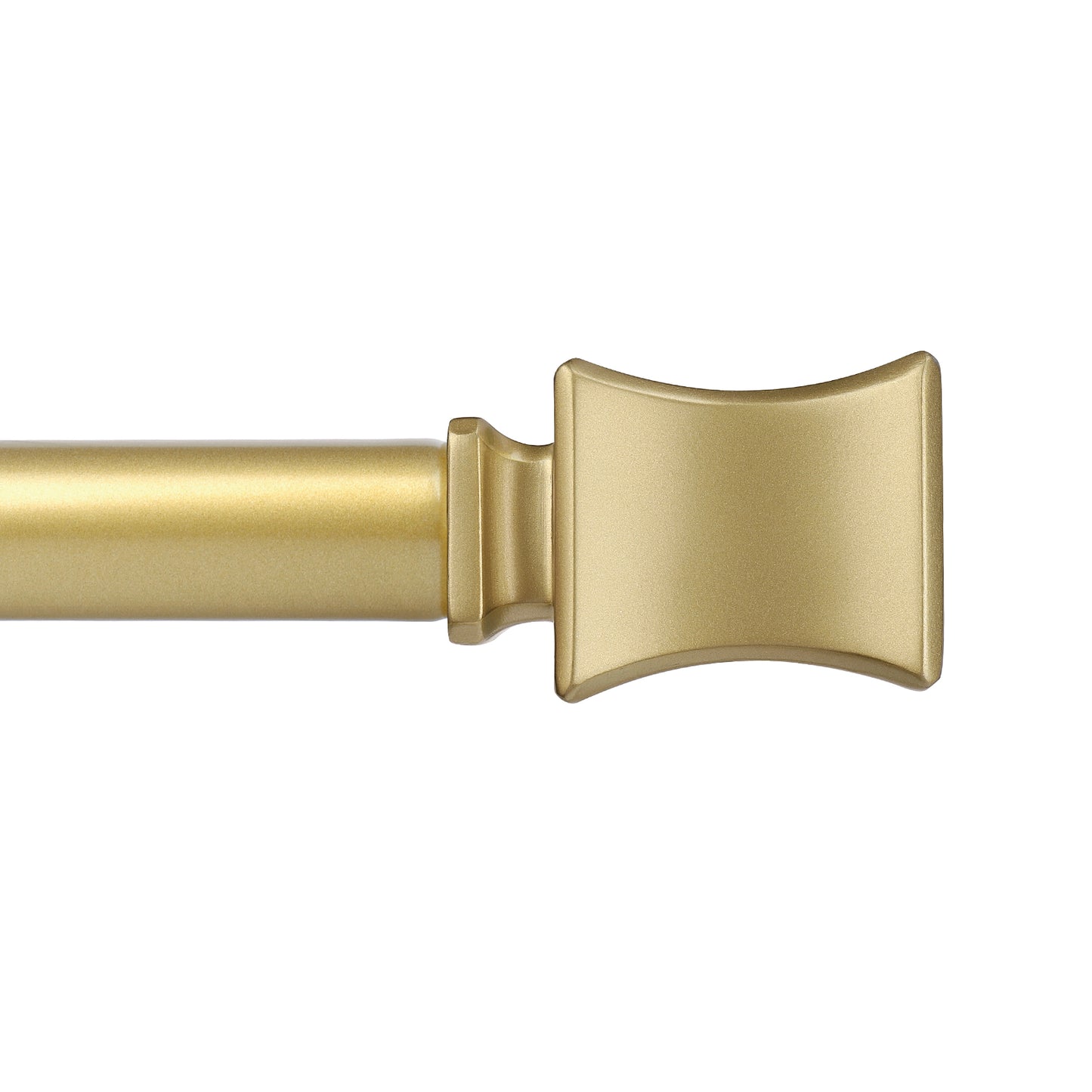 Adjustable Curtain Rod with Square Finials, from 43 to 51 Inch