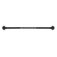 1" Black Cafe Window Curtain Rod with Ball Finials, 22" to 42"