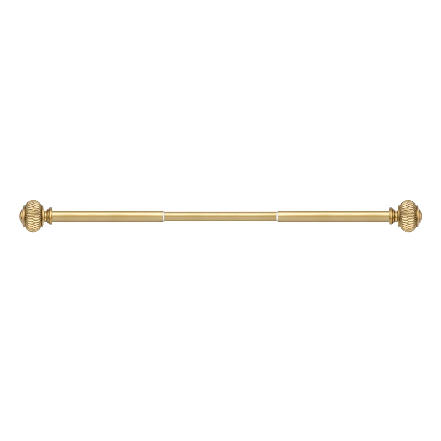 1" Empyrean Grace Golden Curtain Rod with Lantern Finials, 22-42 inches