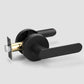 KNOBWELL Matte Black Heavy Duty Privacy/Passage Door Levers with Round Rosette-DL03