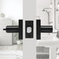KNOBWELL Matte Black Heavy Duty Privacy Door Levers for Bed and Bath- DL03SBKBK