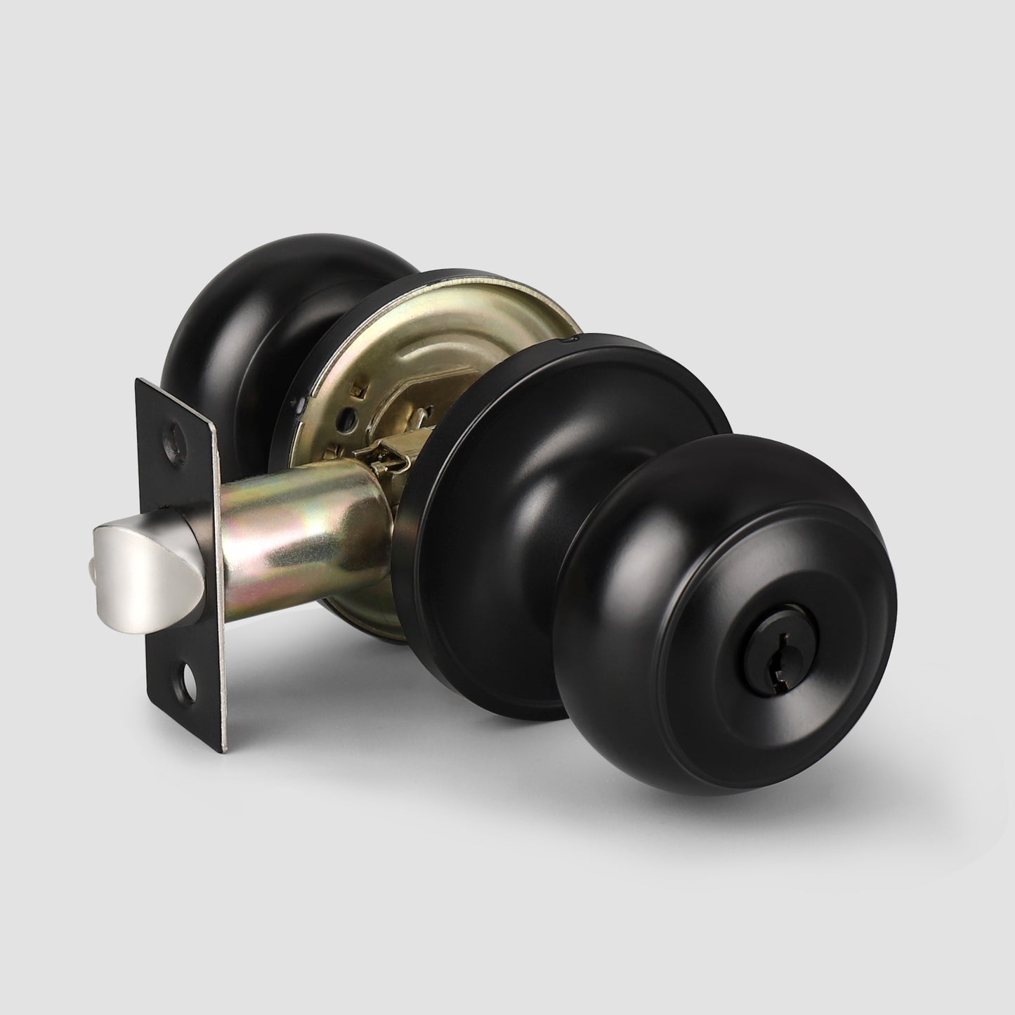 KNOBWELL Round Keyed Entry Door Knobs (Keyed Alike) for Exterior Doors- DL609ETC