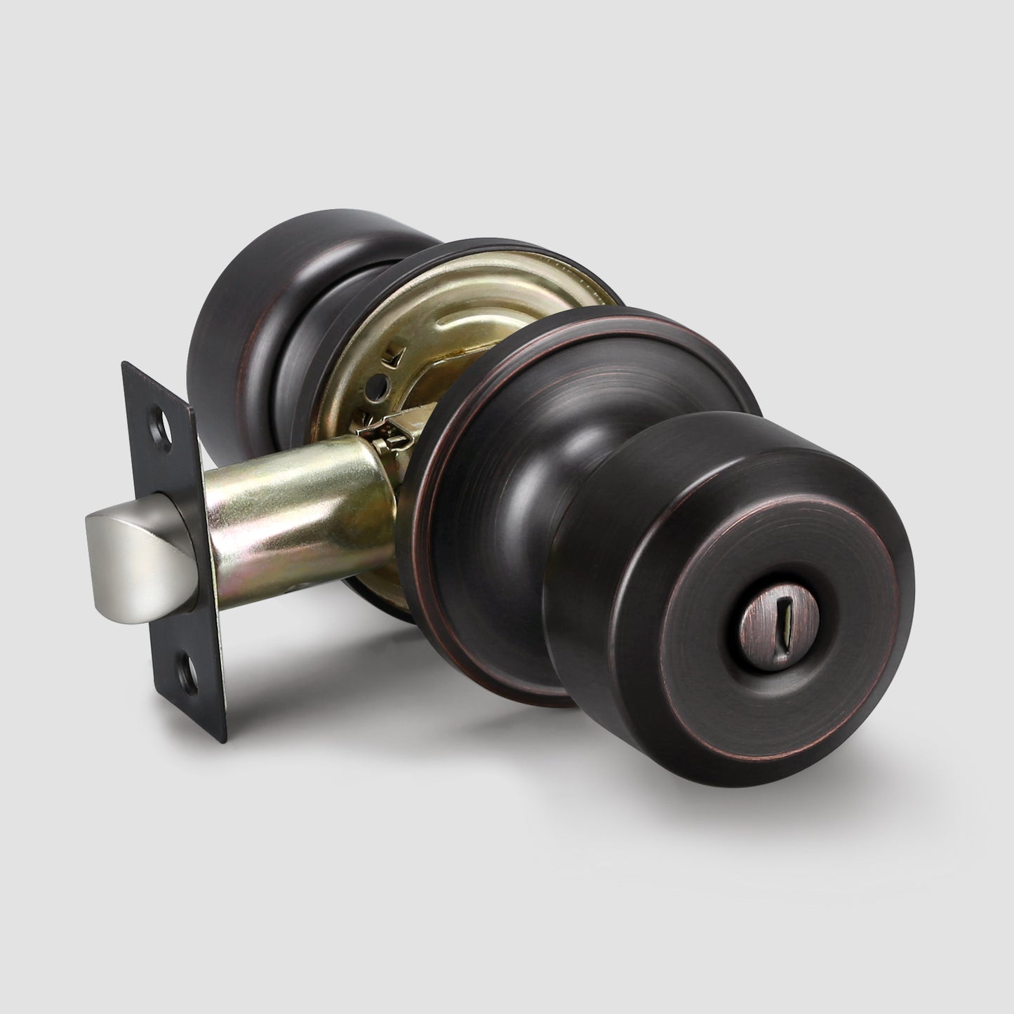 Cylinder Push Button Privacy Door Knobs - DL610BK