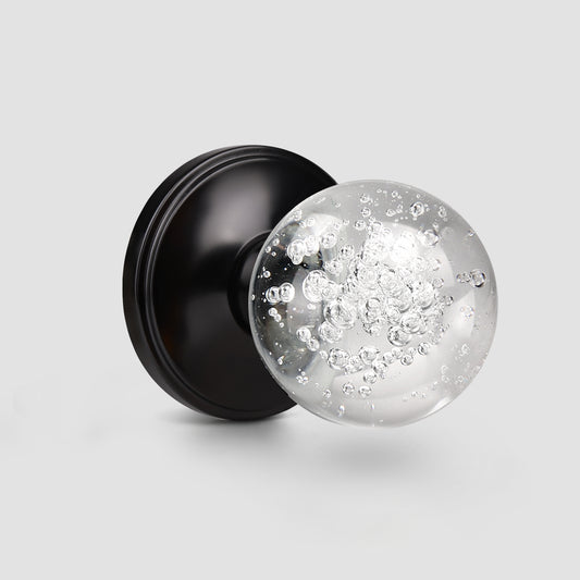 Bubble Crystal Dummy Door Knobs with Classic Round Rosette - DLC23BODM
