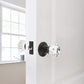 Providence Tulip Crystal Passage Door Knob with Classic Plate Rosette - DLC2PS