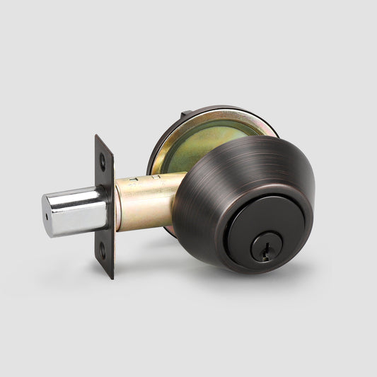 Round Classic Single Cylinder Deadbolt with Turn - DLD101ORB