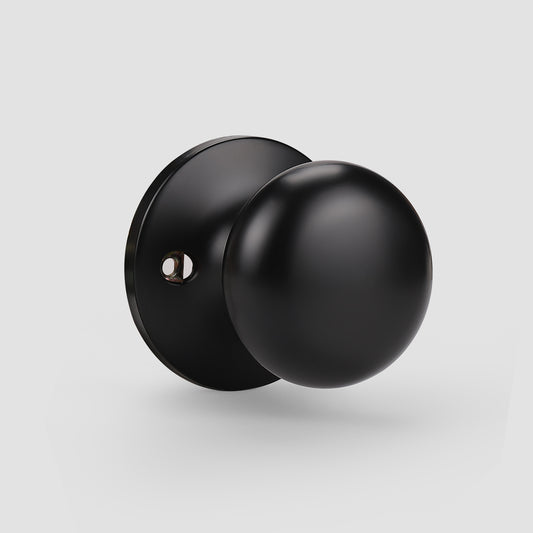 KNOBWELL Black Decorative Single Dummy Indoor Door Knobs Without Lock and Key