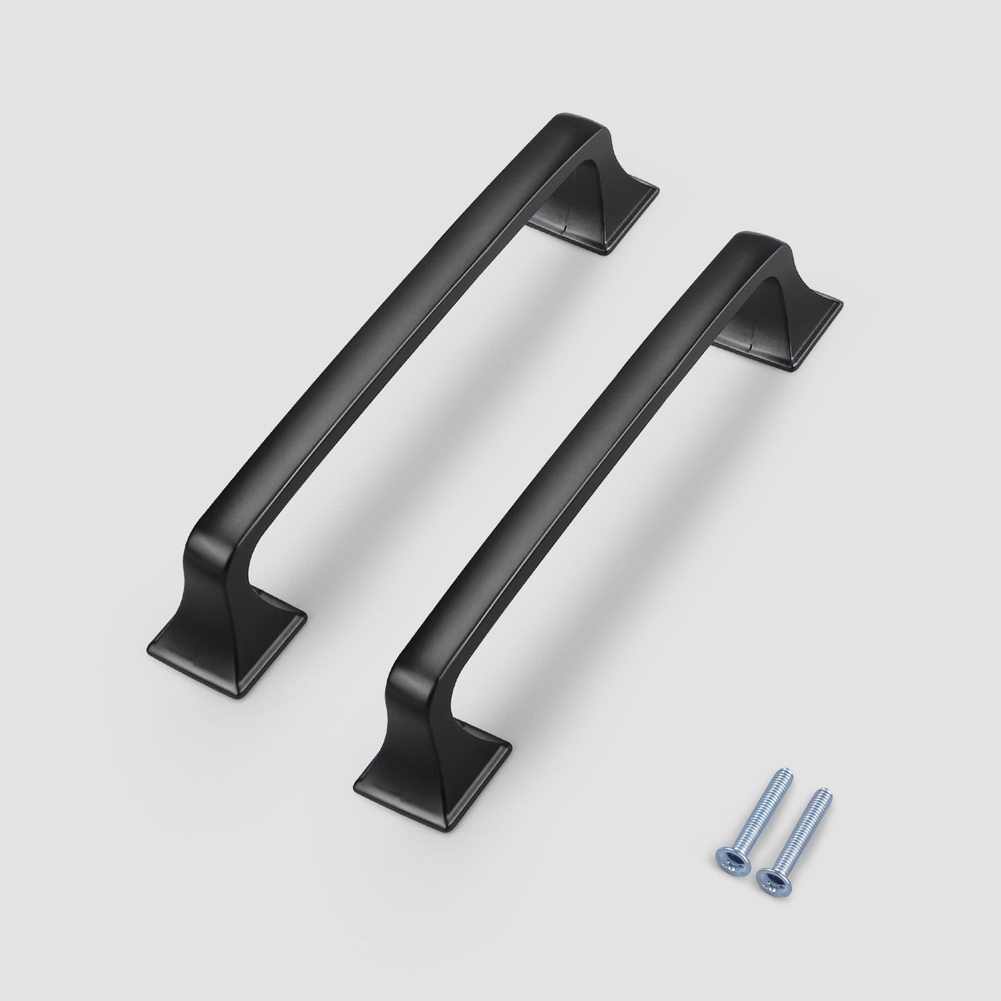 Black Decorative Cabinet Pulls Kitchen/Drawer Handles with Square Foot - Hole Spacing for 3-3/4", 5'' - PD2096BK