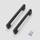 Matte Black Stainless Steel Pulls for Cabinets/Drawers (3-3/4'' - 12-3/5'') - PD214HBK