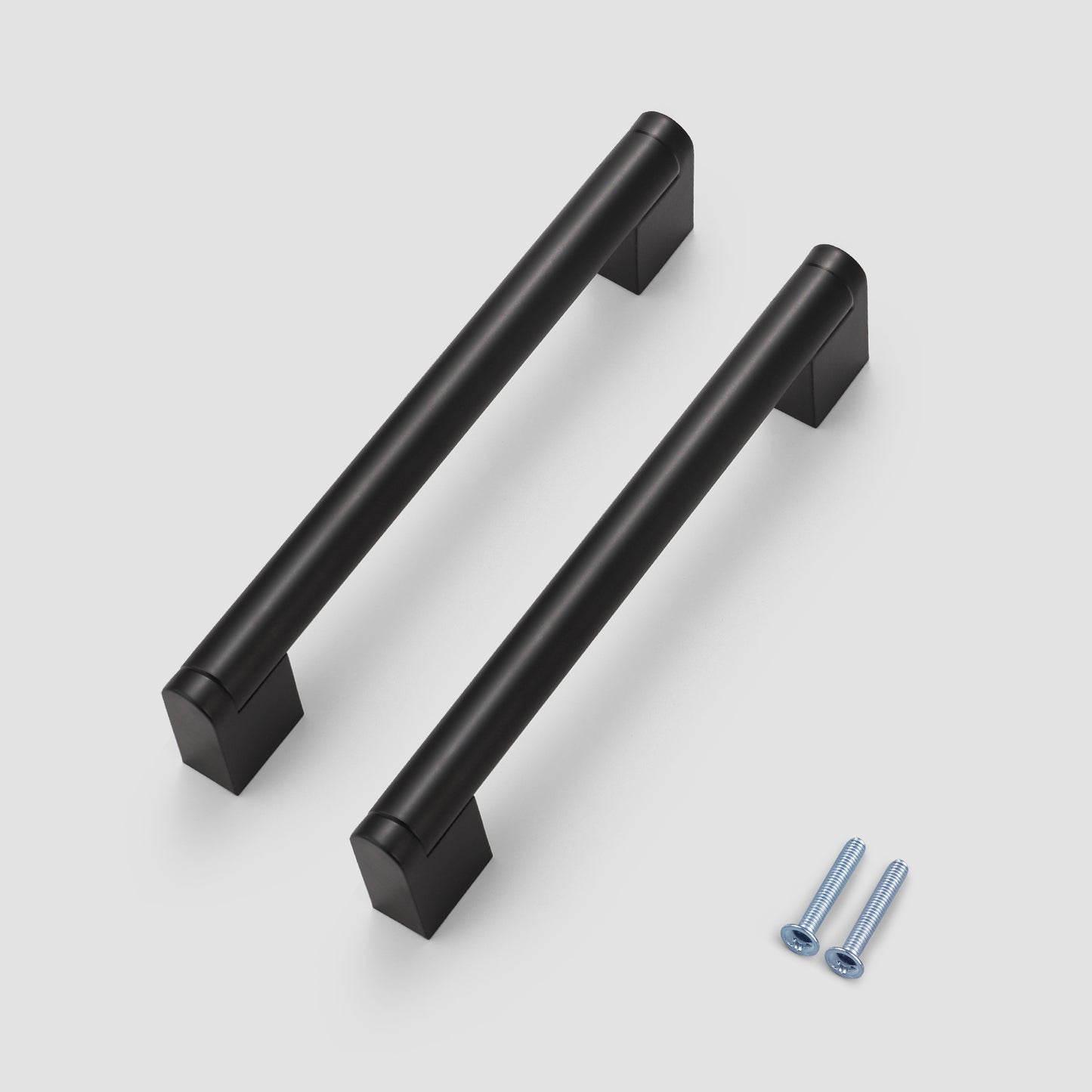 Matte Black Stainless Steel Pulls for Cabinets/Drawers (3-3/4'' - 12-3/5'') - PD214HBK